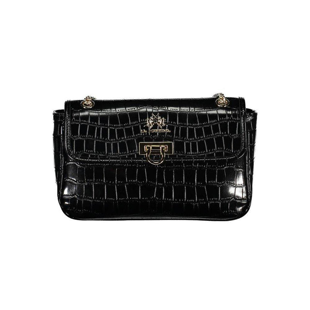 La Martina Black Polyethylene Handbag - Hilstor