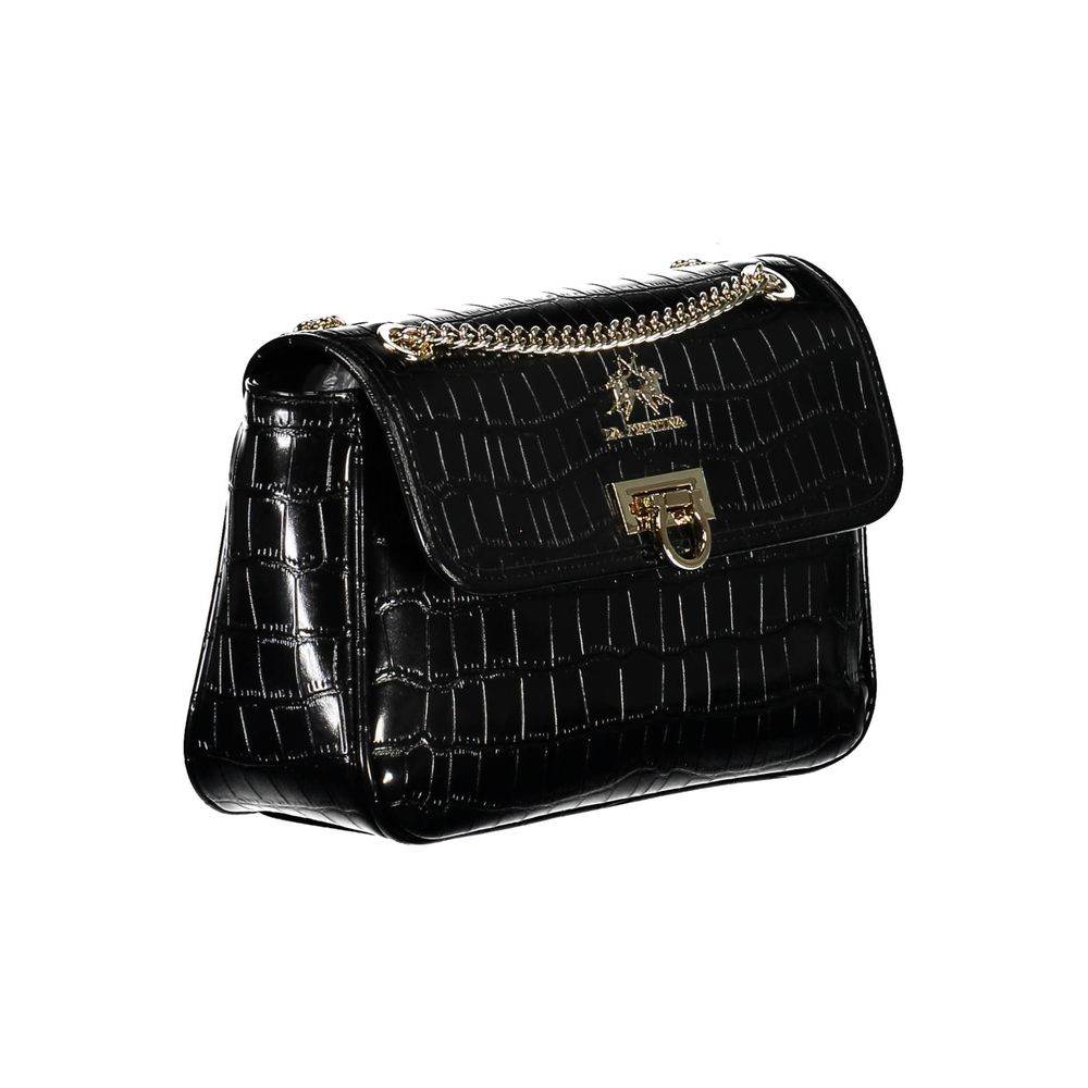 La Martina Black Polyethylene Handbag - Hilstor