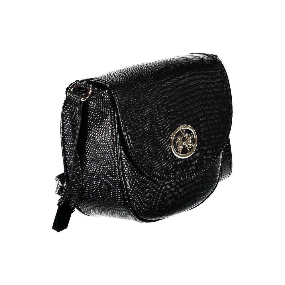La Martina Black Polyethylene Handbag - Hilstor