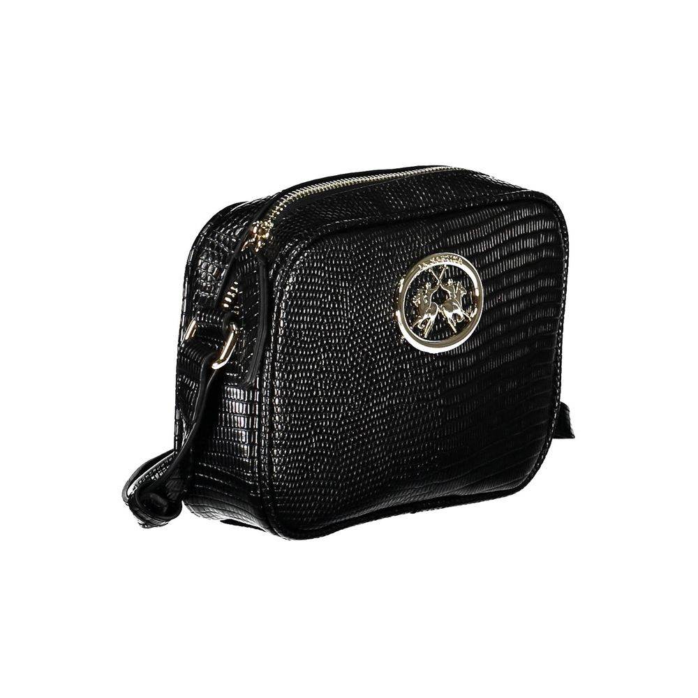 La Martina Black Polyethylene Handbag - Hilstor