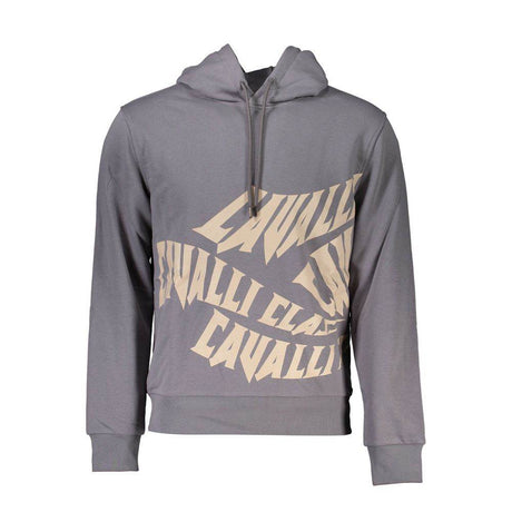 Cavalli Class Gray Cotton Men Sweater - Hilstor