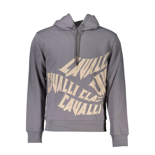 Cavalli Class Gray Cotton Men Sweater - Hilstor