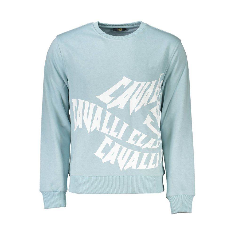 Cavalli Class Blue Cotton Men Sweater - Hilstor