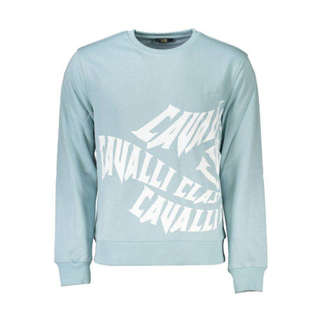 Cavalli Class Blue Cotton Men Sweater - Hilstor