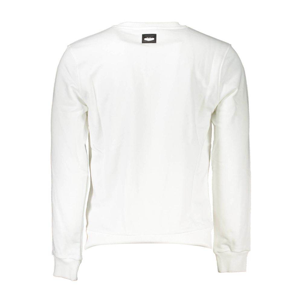 Cavalli Class White Cotton Men Sweater - Hilstor