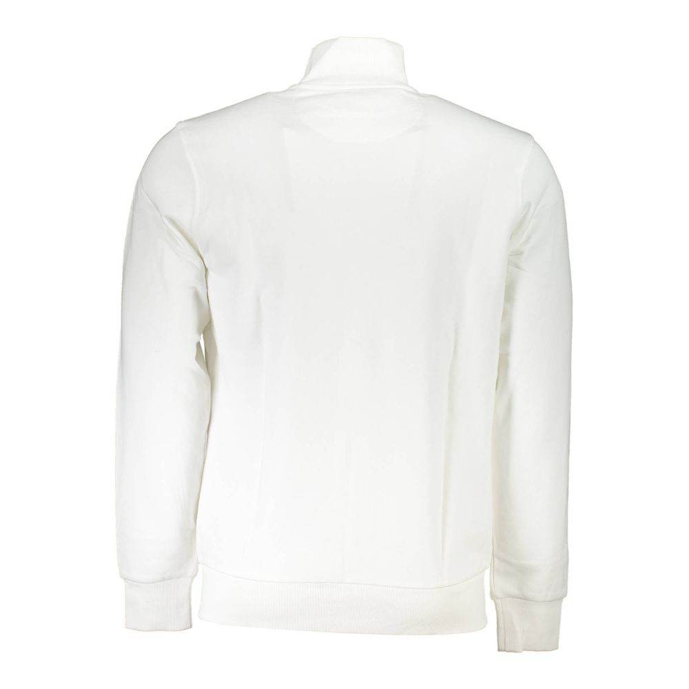 La Martina White Cotton Men Sweater - Hilstor