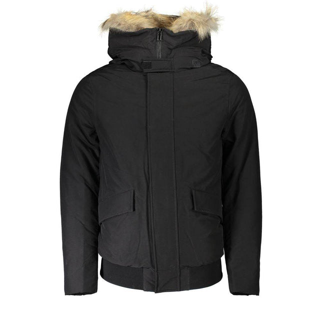 Woolrich Black Cotton Men Jacket - Hilstor