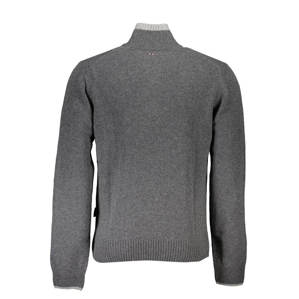 Napapijri Gray Fabric Sweater - Hilstor