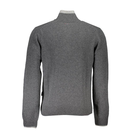 Napapijri Gray Fabric Sweater - Hilstor