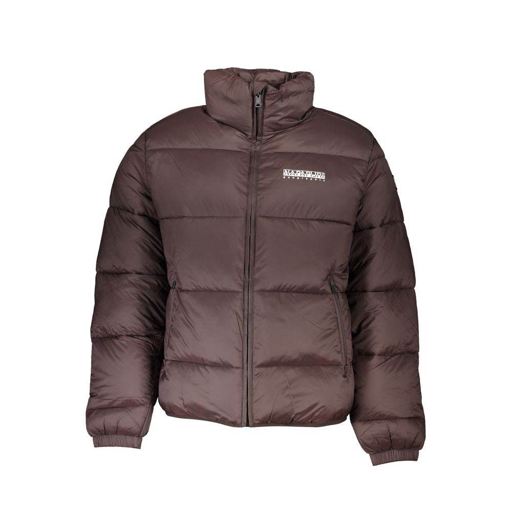 Napapijri Brown Polyamide Men Jacket - Hilstor