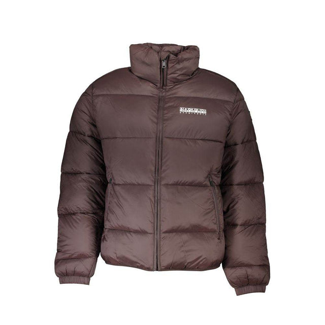 Napapijri Brown Polyamide Men Jacket - Hilstor
