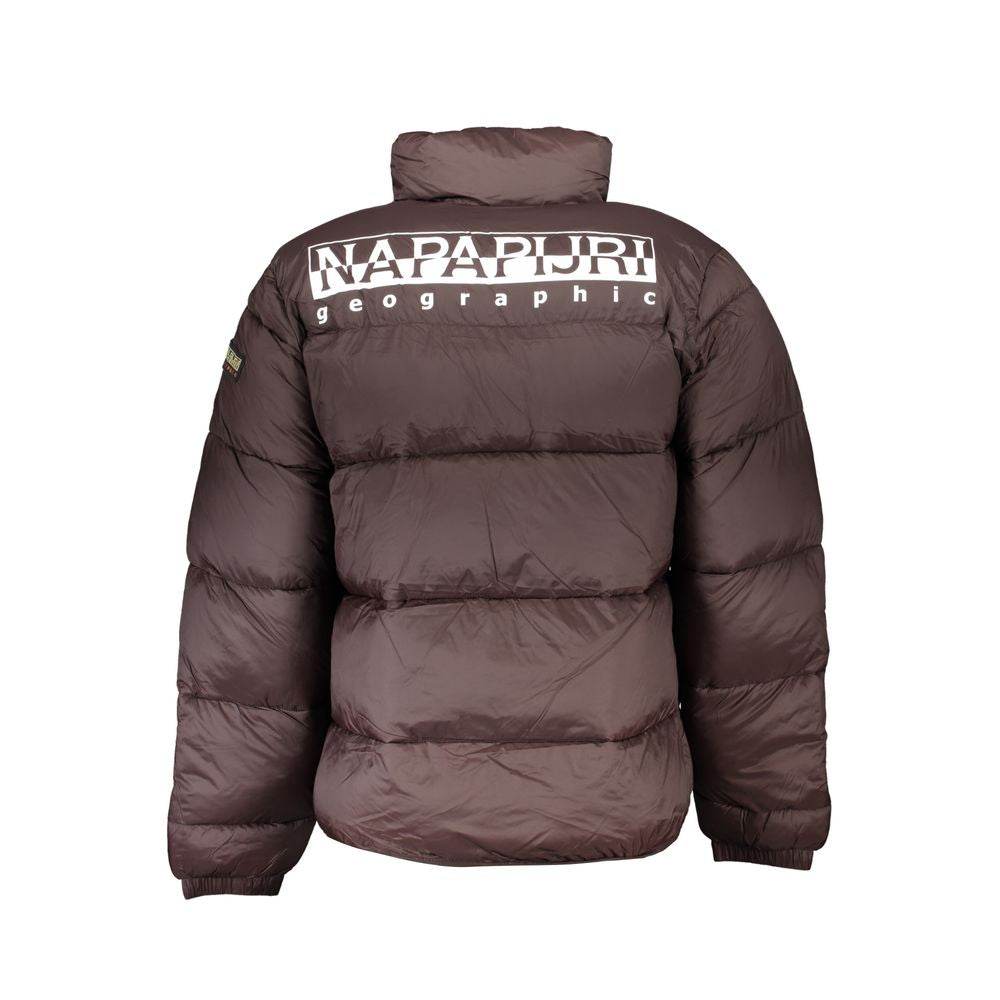 Napapijri Brown Polyamide Men Jacket - Hilstor