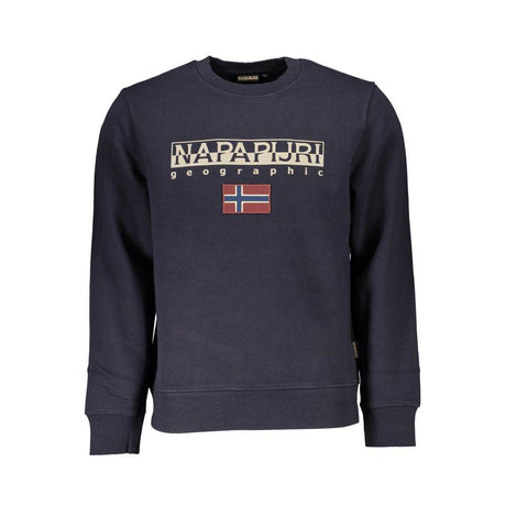 Napapijri Blue Cotton Men Sweater - Hilstor