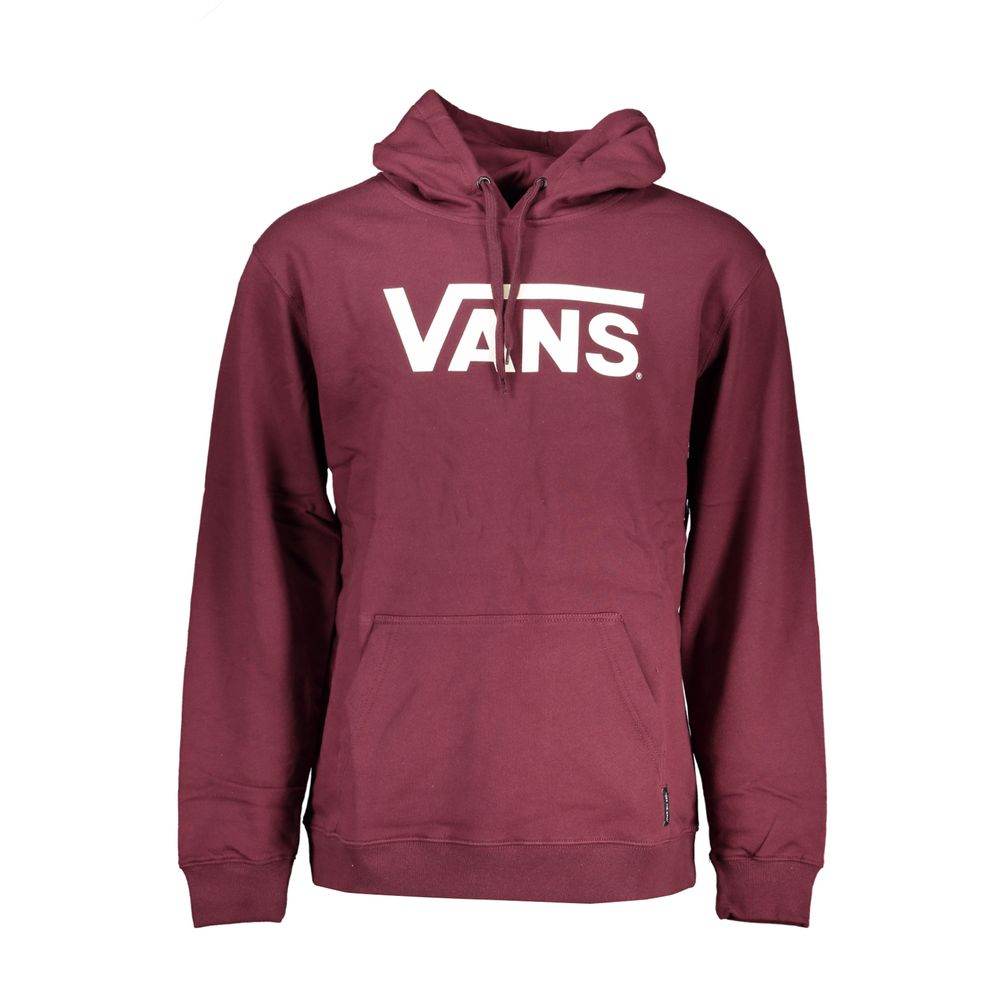 Vans Red Cotton Men Sweater with Hood - Hilstor