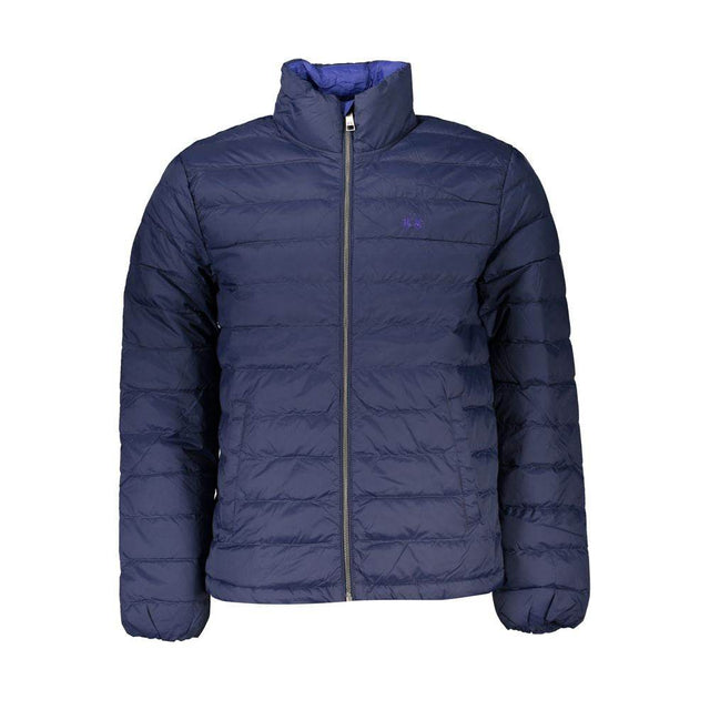La Martina Blue Polyamide Men Jacket - Hilstor