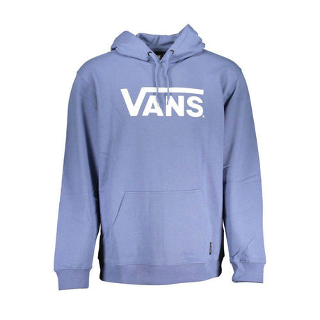 Vans Blue Cotton Men Sweater with Hood and Central Pocket - Hilstor