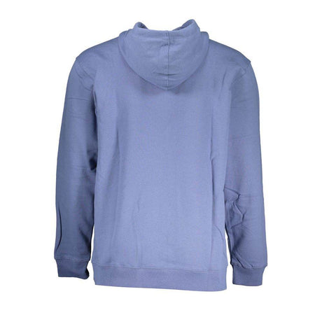 Vans Blue Cotton Men Sweater with Hood and Central Pocket - Hilstor