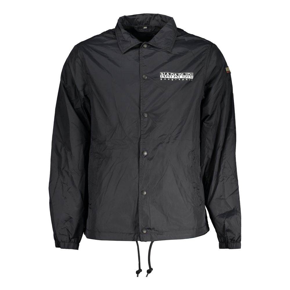 Napapijri Black Polyester Men Jacket - Hilstor
