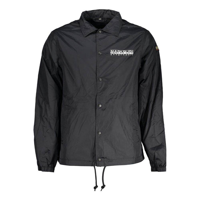 Napapijri Black Polyester Men Jacket - Hilstor