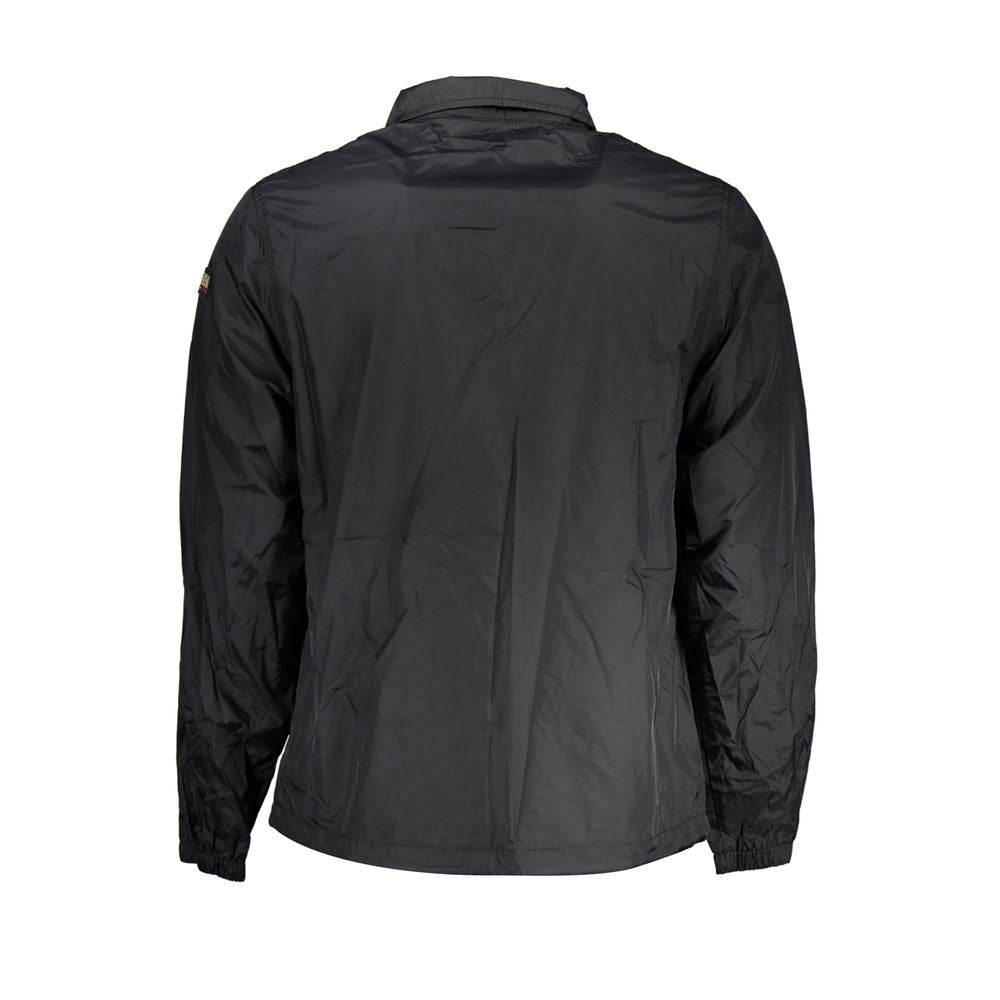 Napapijri Black Polyester Men Jacket - Hilstor