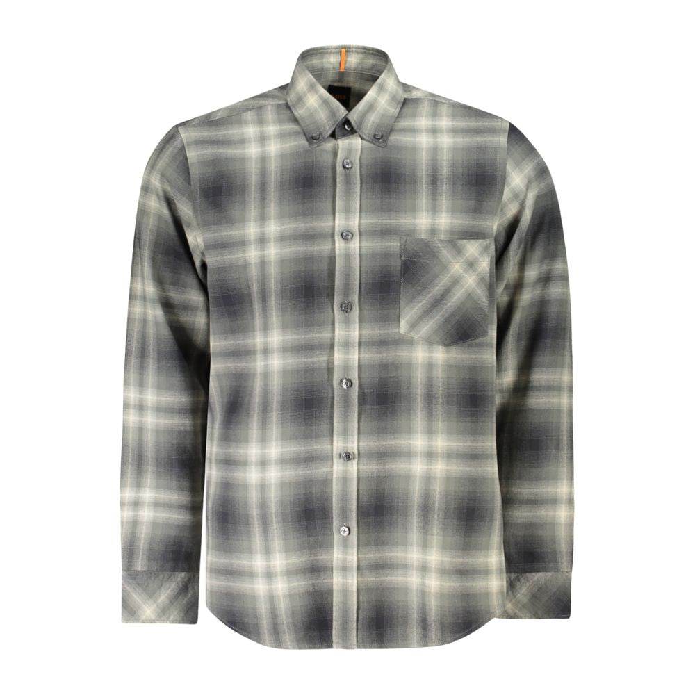 Hugo Boss Green Cotton Shirt - Hilstor