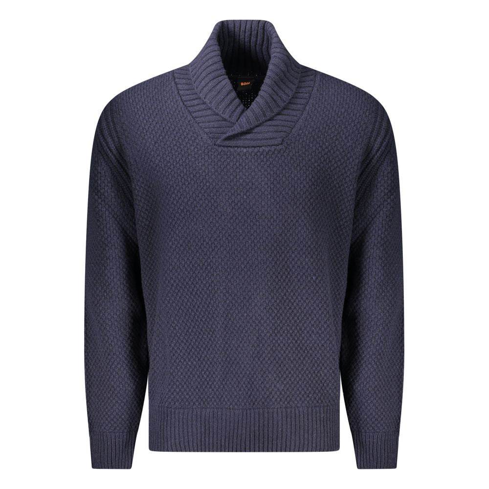 Hugo Boss Blue Wool Sweater - Hilstor