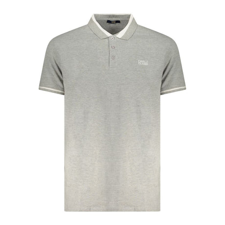 Cavalli Class Gray Cotton Polo Shirt