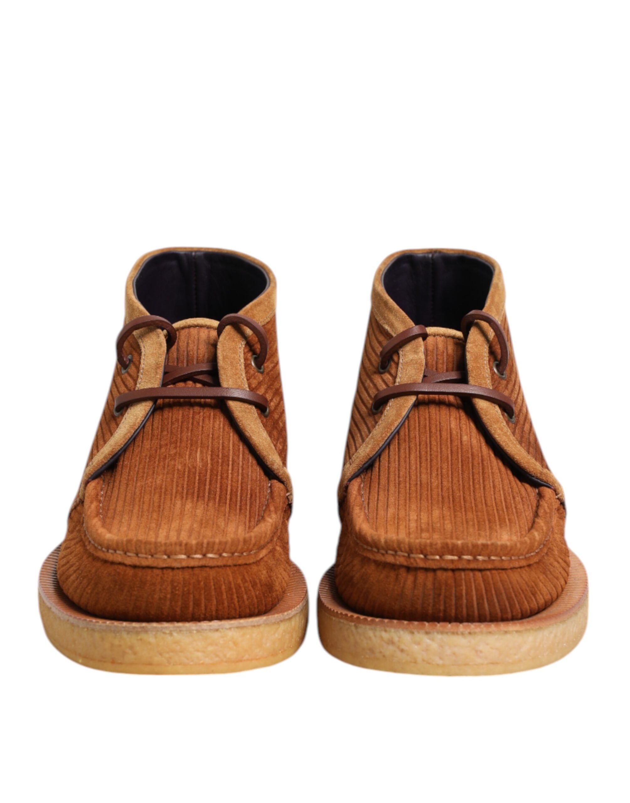 Dolce &amp; Gabbana Brune Ruskind Nubuck Læder Ørken Ankelstøvler Sko