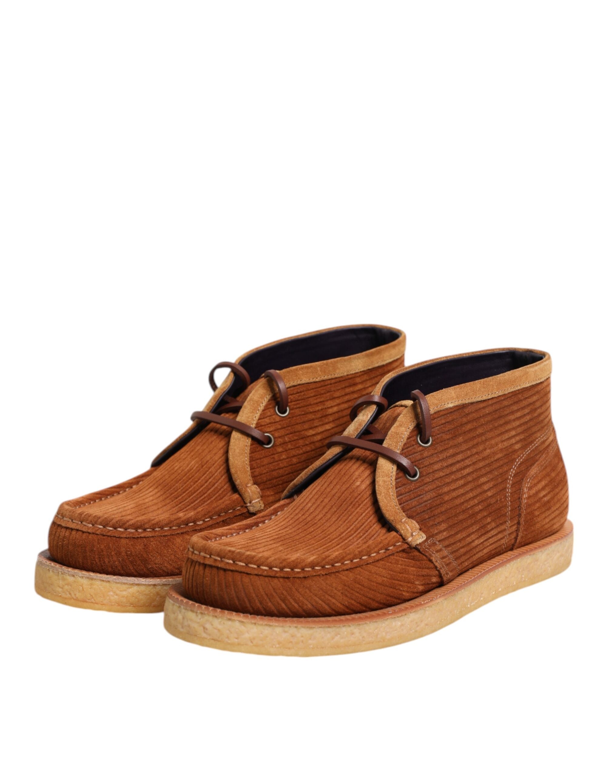 Dolce &amp; Gabbana Brune Ruskind Nubuck Læder Ørken Ankelstøvler Sko