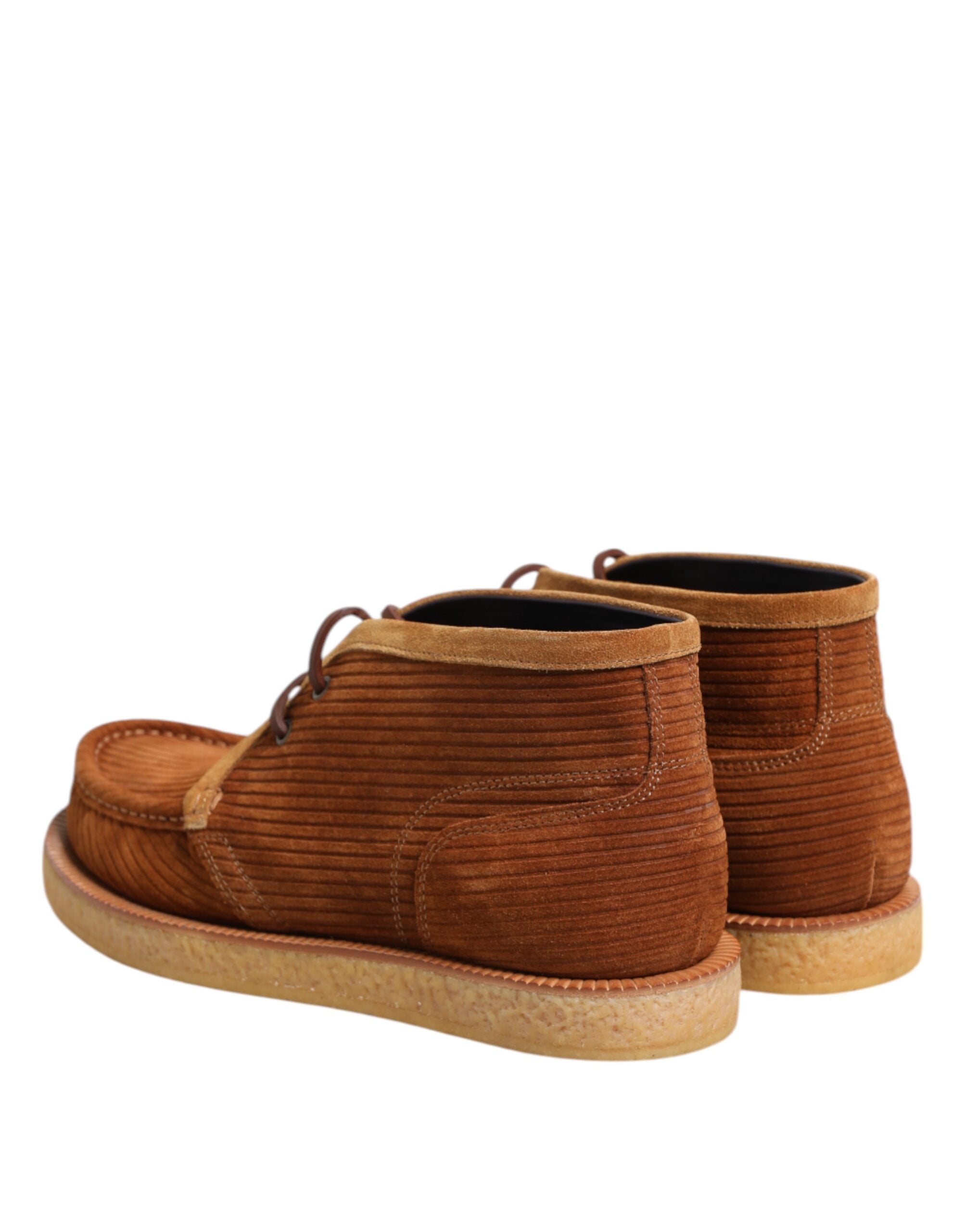 Dolce &amp; Gabbana Brune Ruskind Nubuck Læder Ørken Ankelstøvler Sko