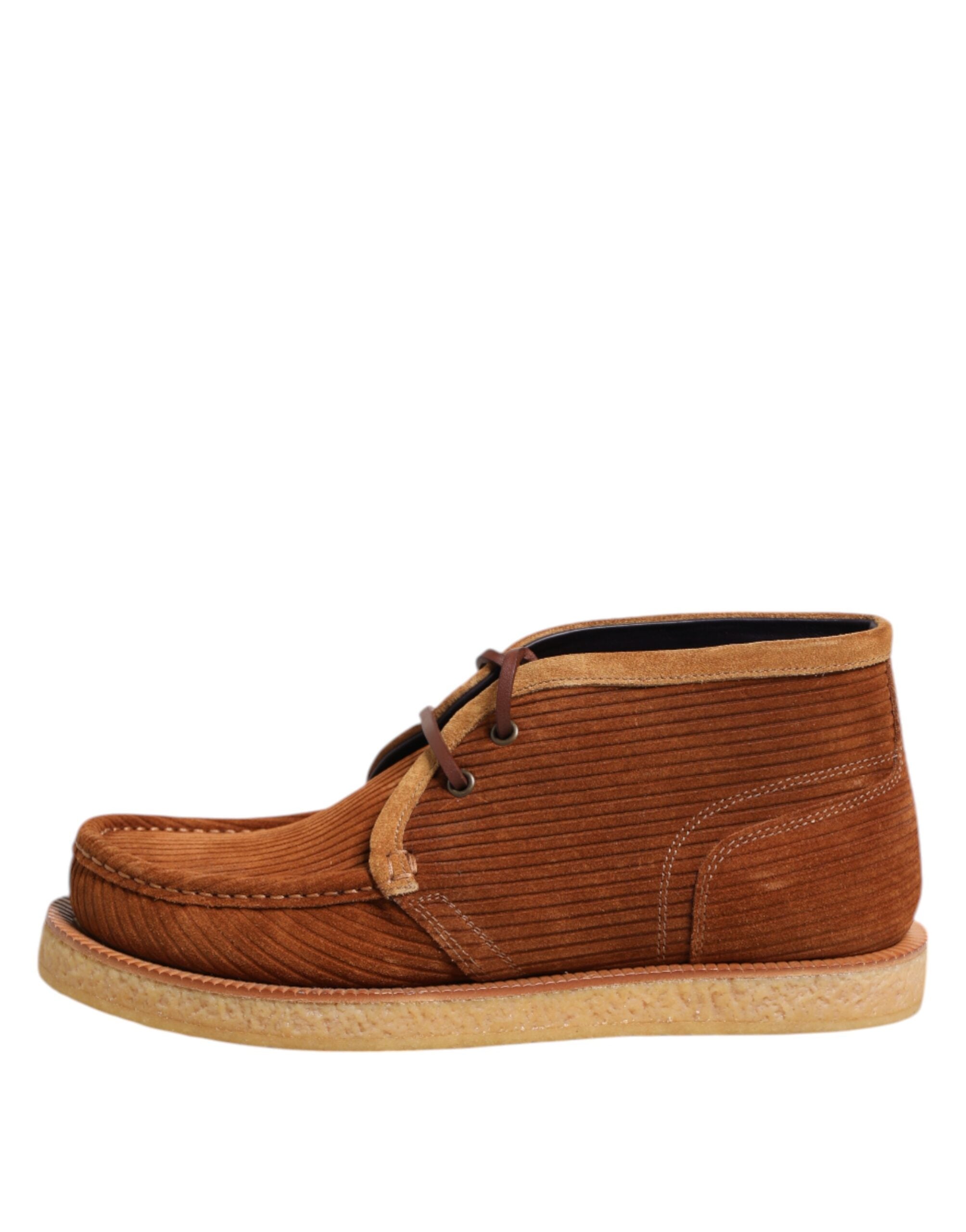 Dolce &amp; Gabbana Brune Ruskind Nubuck Læder Ørken Ankelstøvler Sko
