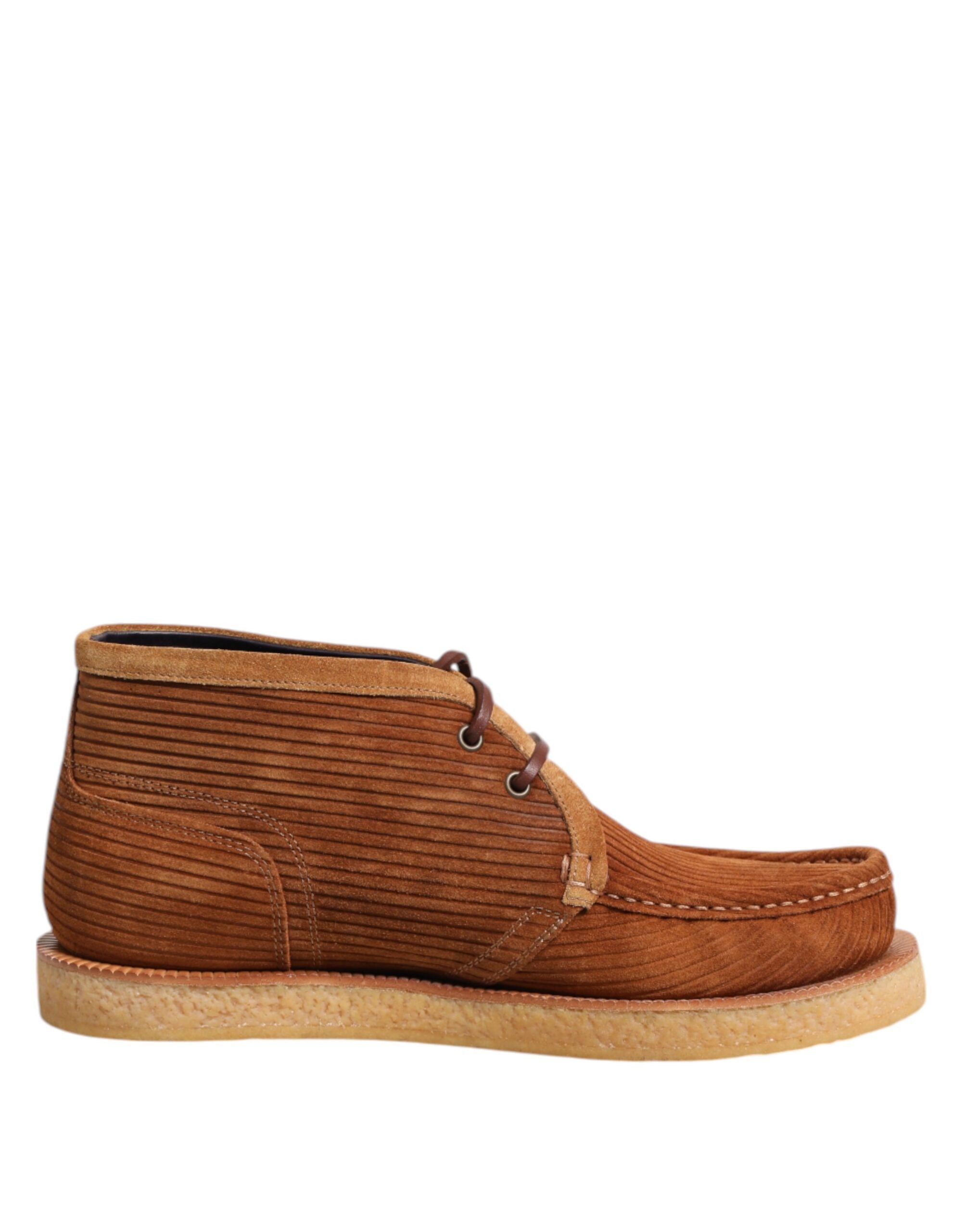 Dolce &amp; Gabbana Brune Ruskind Nubuck Læder Ørken Ankelstøvler Sko