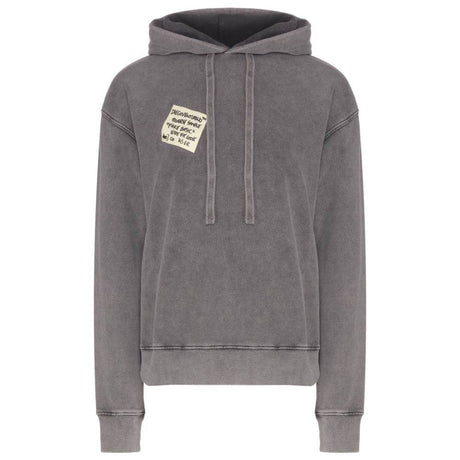 Diego Venturino Gray Cotton Men Hoodie - Hilstor