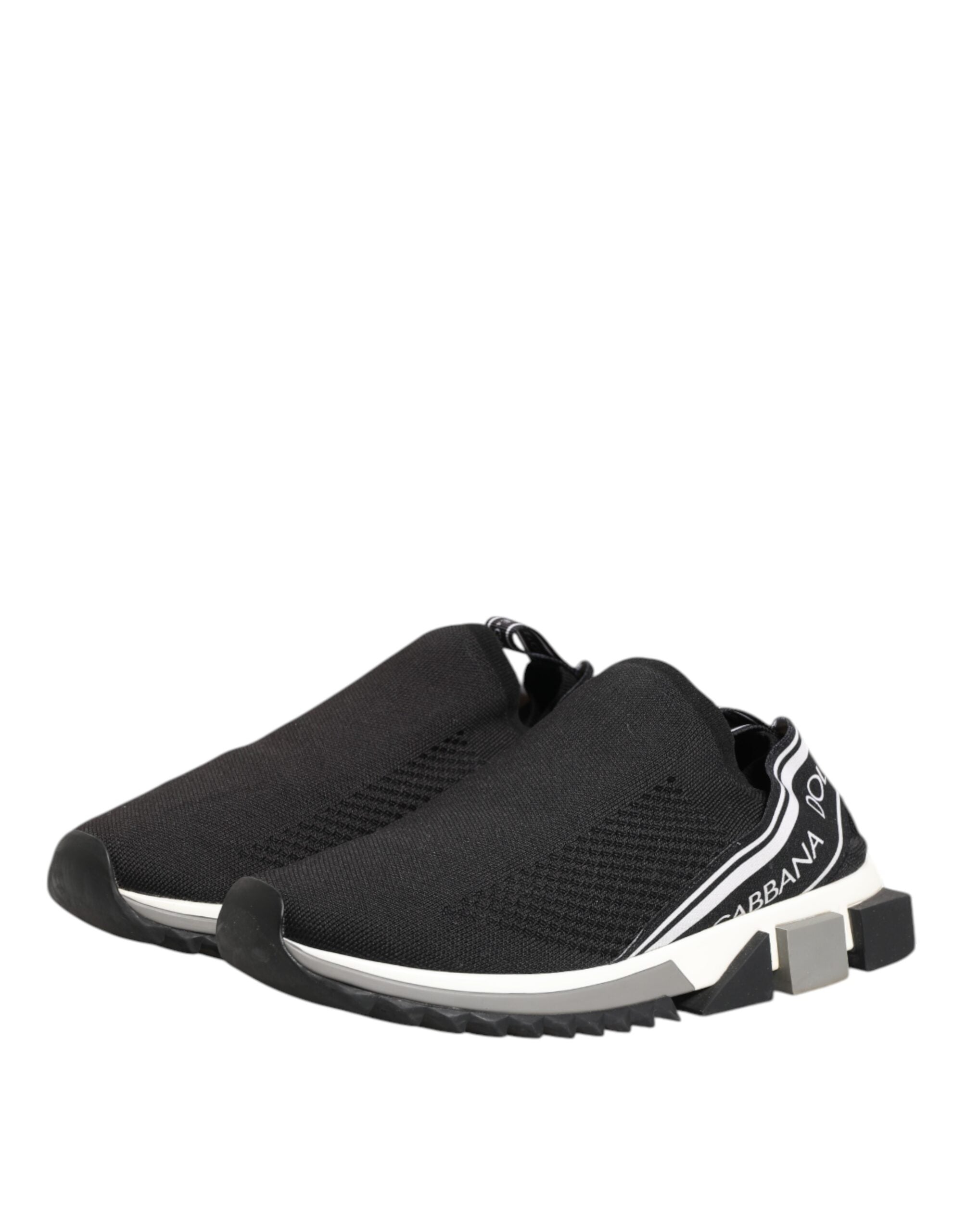 Dolce & Gabbana Black SORRENTO Logo Slip On Men Sneakers Shoes