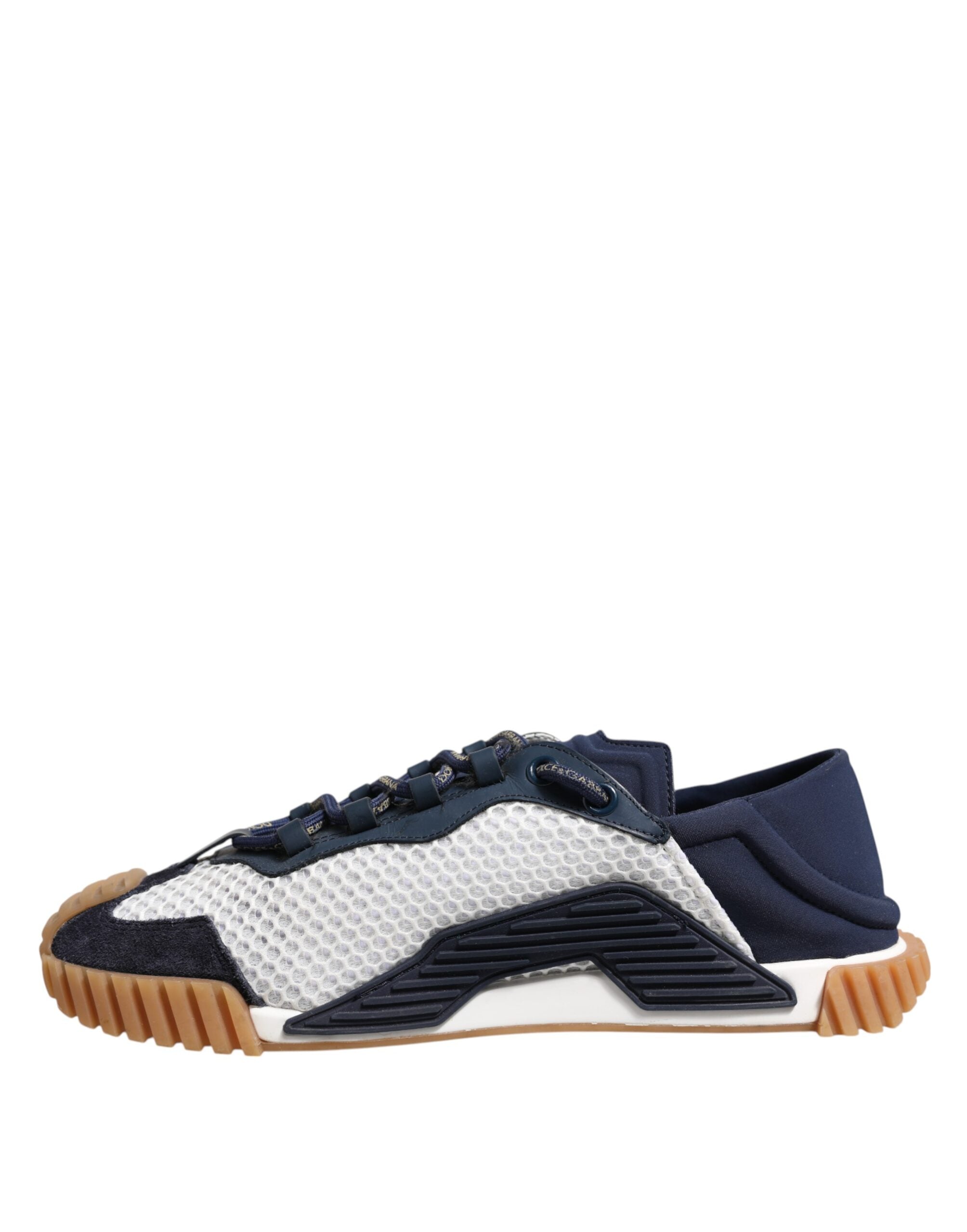 Dolce & Gabbana Blue White NS1 Lace Up Low Top Sneakers Shoes