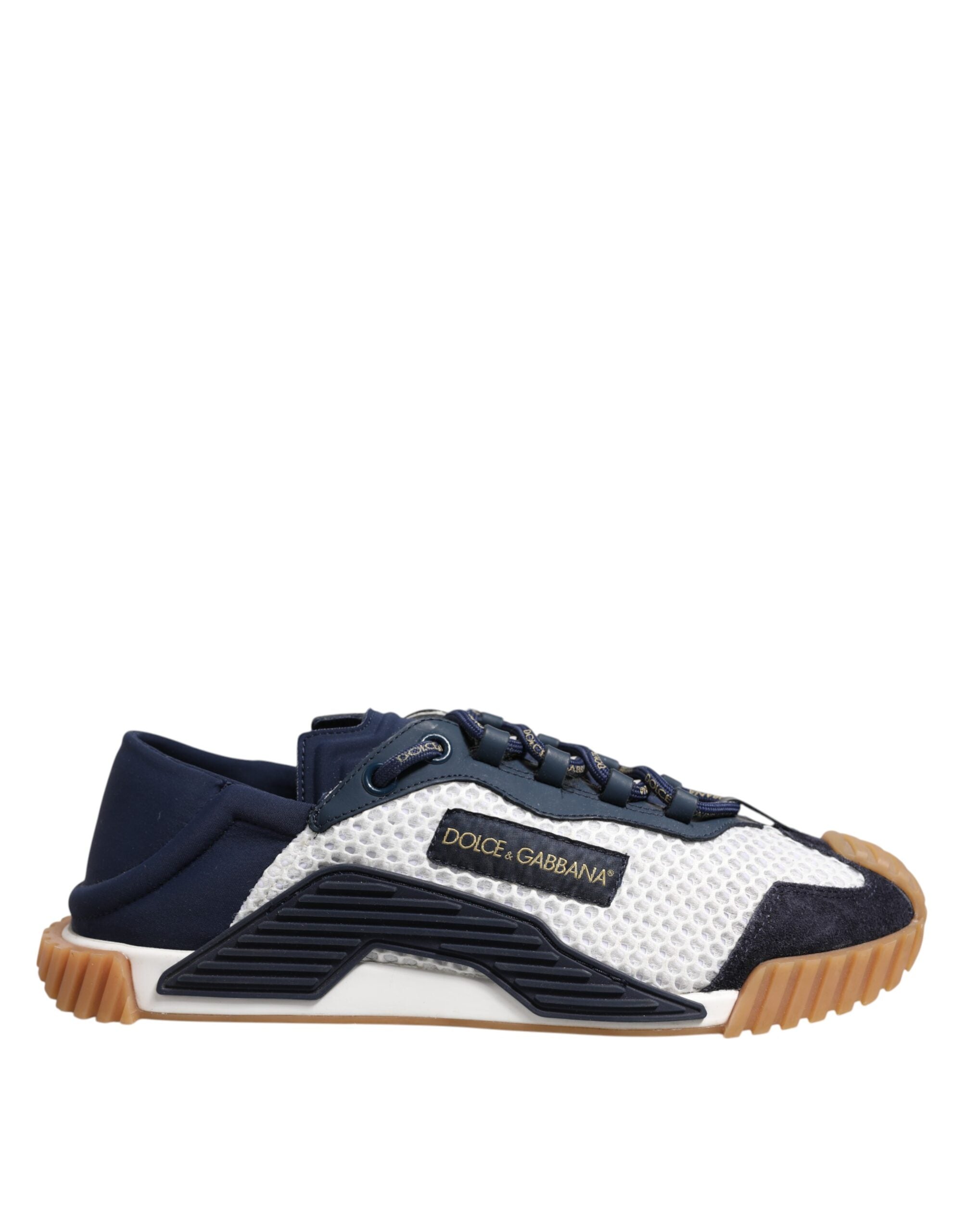 Dolce & Gabbana Blue White NS1 Lace Up Low Top Sneakers Shoes
