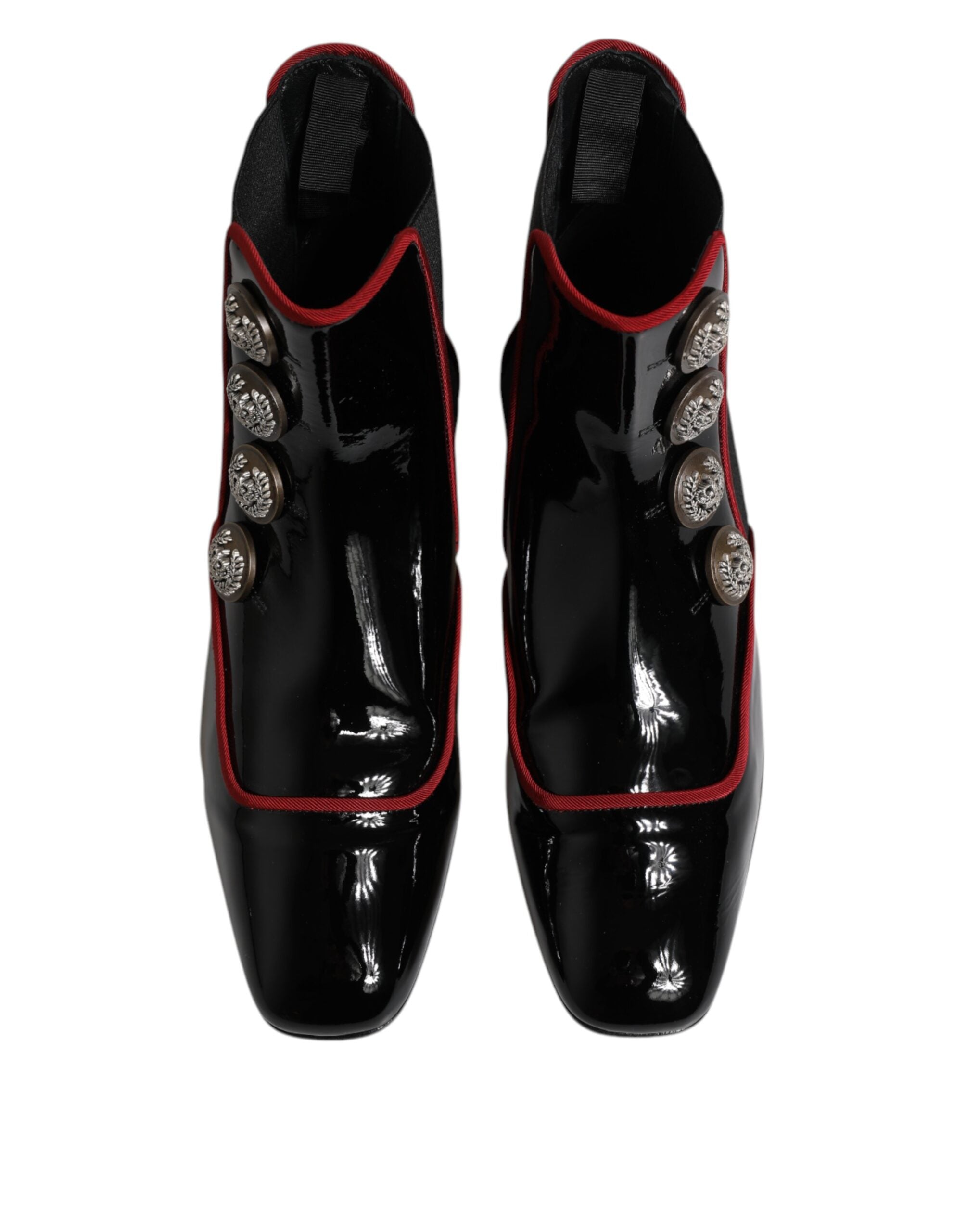Dolce &amp; Gabbana Sorte Jackie Chelsea Støvler Med Knapper Sko