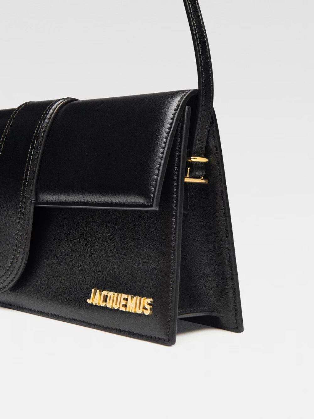 Jacquemus Black  leather Le Bambino Long bag