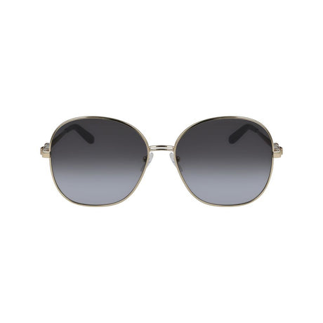 Salvatore Ferragamo Gold Metal Sunglasses