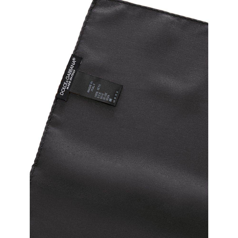 Dolce & Gabbana Gray Silk Pocket Square - Hilstor