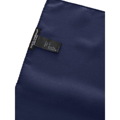 Dolce & Gabbana Blue Silk Pocket Square - Hilstor
