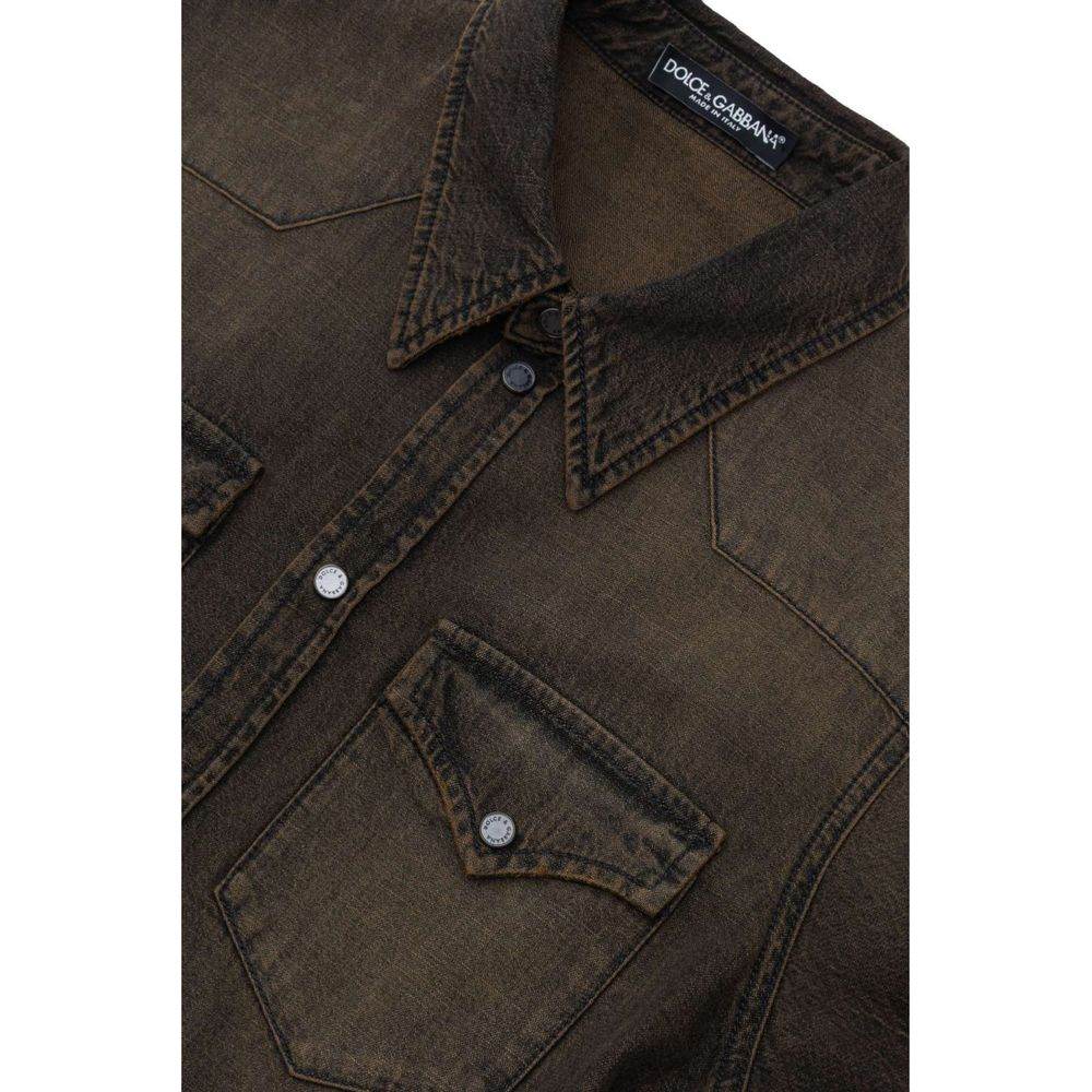 Dolce & Gabbana Brown Cotton Denim - Hilstor