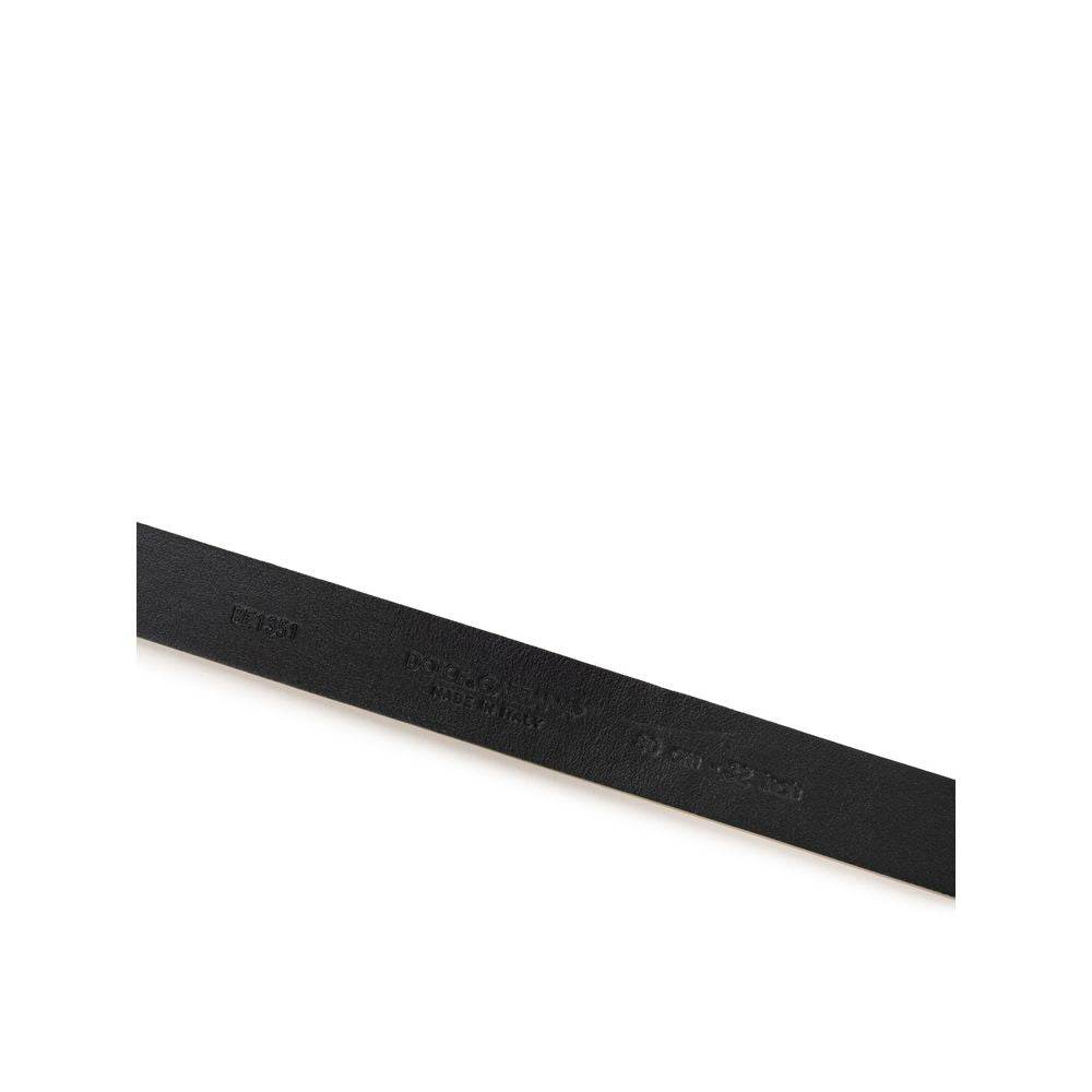 Dolce & Gabbana Gold Leather Belt - Hilstor