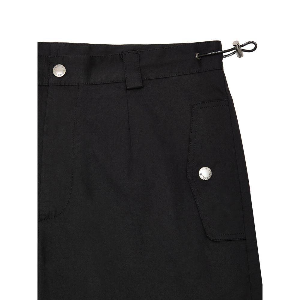 Dolce & Gabbana Black Cotton Cargo Pant - Hilstor