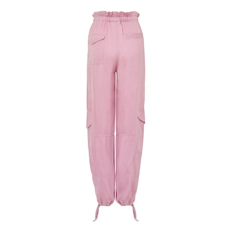 Ganni Pink Satin Cargo Pant