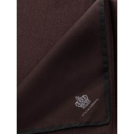 Dolce & Gabbana Brown Silk Pocket Square - Hilstor