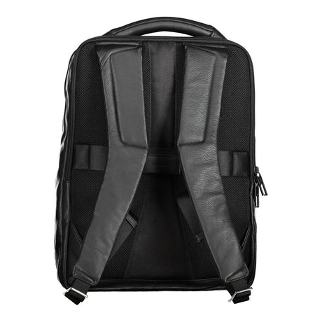 Piquadro Black Leather Backpack