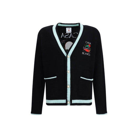 Casablanca Merino Wool embroidered Cardigan - Hilstor