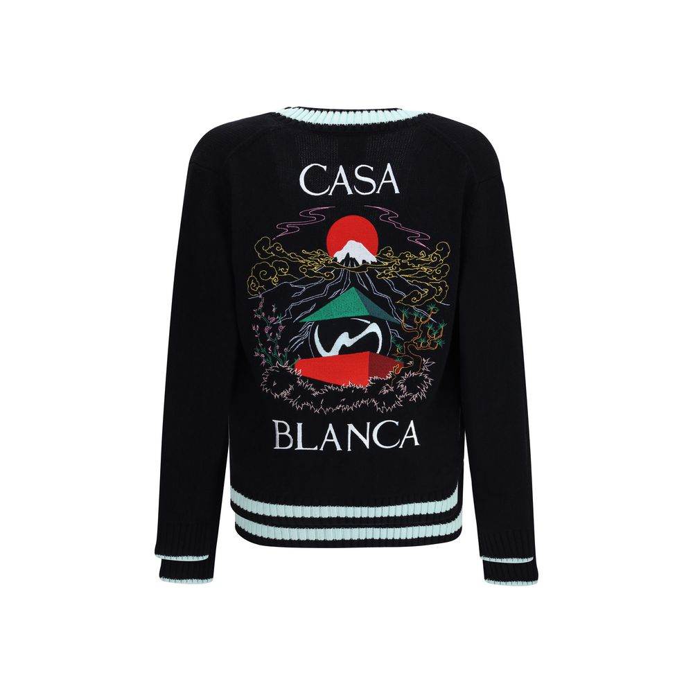 Casablanca Merino Wool embroidered Cardigan - Hilstor