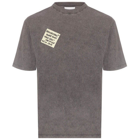 Diego Venturino Gray Cotton T-Shirt - Hilstor